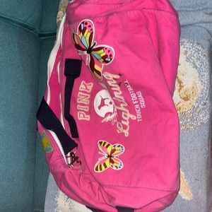 Vintage PINK duffle bag